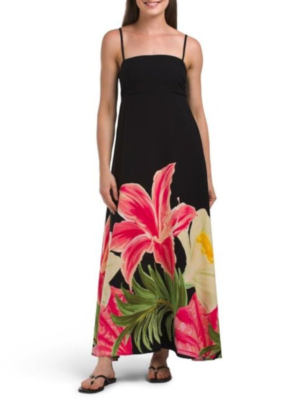 LABEL OF LOVE Linen Blend Printed Dress